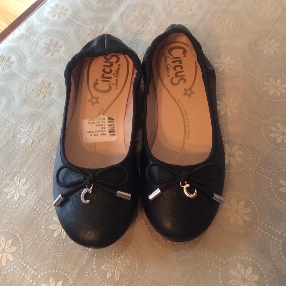 Girls Sam Edelman Circus Black Ballet Flats